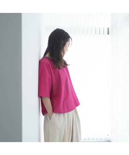 DO Original（ドー オリジナル）の「カットソー ショート /ヂェン先生の日常着（Tシャツ/カットソー・レディース・イエロー/ピンク/コーラルピンク/レッド/アイボリー/ネイビー/ブラック/ライトグレー/グリーン・FREE）」の8枚目の写真