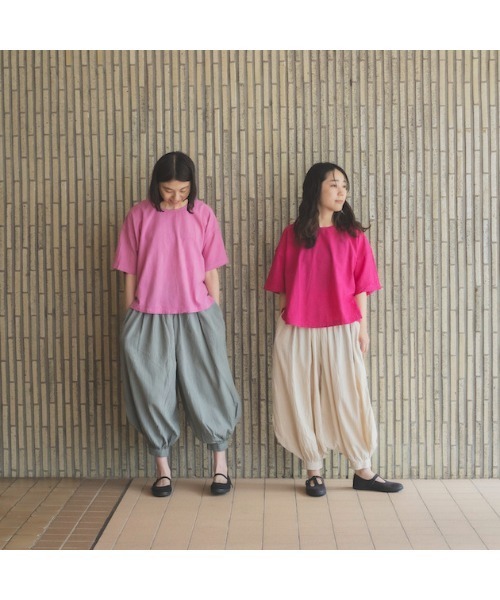 DO Original（ドー オリジナル）の「カットソー ショート /ヂェン先生の日常着（Tシャツ/カットソー・レディース・イエロー/ピンク/コーラルピンク/レッド/アイボリー/ネイビー/ブラック/ライトグレー/グリーン・FREE）」の9枚目の写真