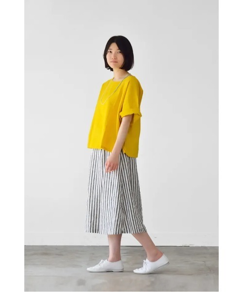 DO Original（ドー オリジナル）の「カットソー ショート /ヂェン先生の日常着（Tシャツ/カットソー・レディース・イエロー/ピンク/コーラルピンク/レッド/アイボリー/ネイビー/ブラック/ライトグレー/グリーン・FREE）」の10枚目の写真