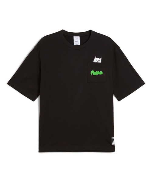 PUMA(プーマ)の「PUMA/プーマ RIPNDIPコラボ RELAXED POCKET 半袖Tシャツ 633779(Tシャツ/カットソー・メンズ・ブラウン/ブラック・M/L/XL)」の7枚目の写真