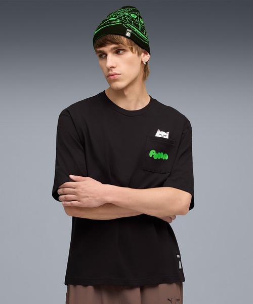 PUMA(プーマ)の「PUMA/プーマ RIPNDIPコラボ RELAXED POCKET 半袖Tシャツ 633779(Tシャツ/カットソー・メンズ・ブラウン/ブラック・M/L/XL)」の3枚目の写真