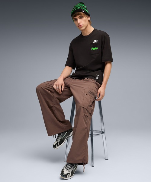 PUMA(プーマ)の「PUMA/プーマ RIPNDIPコラボ RELAXED POCKET 半袖Tシャツ 633779(Tシャツ/カットソー・メンズ・ブラウン/ブラック・M/L/XL)」の5枚目の写真