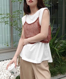 RBS ベージュ メッシュ ノースリーブ トップス 93040620213_D_15.jpg
