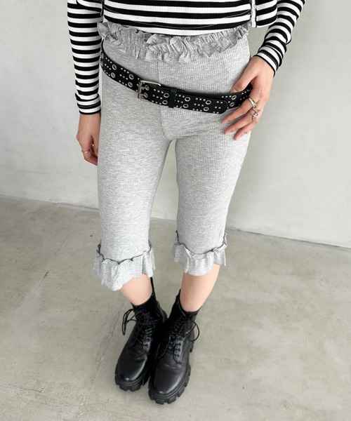 セール】フリルデザインハーフレギンス(その他パンツ)|Bamm セール】フリルデザインハーフレギンス(その他パンツ)|Bamm