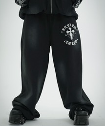 REFLEM（レフレム）の「『REFLEM/レフレム』クロス刺繍スウェットワイドパンツ（スウェットパンツ）」