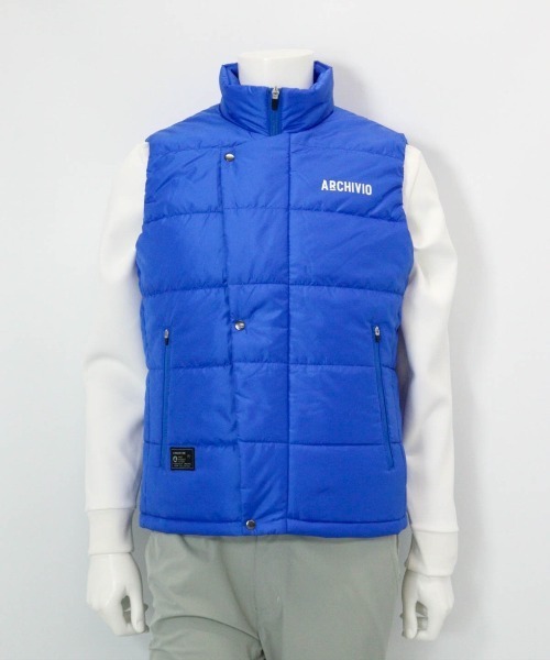 archivio（アルチビオ）の「<MENS>ジップアップ撥水中綿ベスト（ベスト・メンズ・ブラック/ホワイト/ライトグリーン/ブルー・M/LL/L）」の4枚目の写真