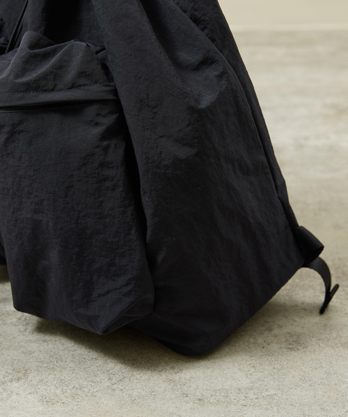 SLOW（スロウ）の「SLOW スロウ / Span nylon draw string day pack 撥水スパンナイロンドローストリングデイパック リュックサック / 586S127P（バックパック/リュック・メンズ・グレー/ブラック・FREE）」の13枚目の写真