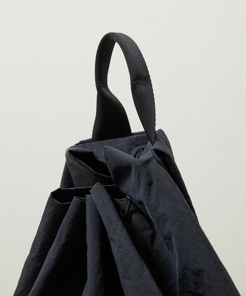 SLOW（スロウ）の「SLOW スロウ / Span nylon draw string day pack 撥水スパンナイロンドローストリングデイパック リュックサック / 586S127P（バックパック/リュック・メンズ・グレー/ブラック・FREE）」の14枚目の写真