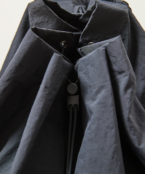 SLOW（スロウ）の「SLOW スロウ / Span nylon draw string day pack 撥水スパンナイロンドローストリングデイパック リュックサック / 586S127P（バックパック/リュック・メンズ・グレー/ブラック・FREE）」の18枚目の写真