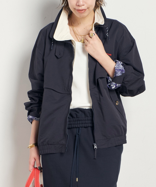 GREEN BUTTER/グリーンバター】Cotton Layered Trucker Jacket