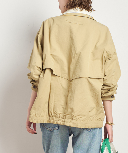 GREEN BUTTER/グリーンバター】Cotton Layered Trucker Jacket
