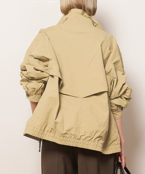 GREEN BUTTER/グリーンバター】Cotton Layered Trucker Jacket