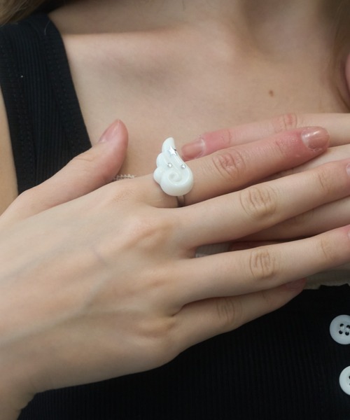 Birthday room（バースデイルーム）の「エンジェルリング/Angel Ring（リング・レディース・ホワイト・FREE）」の4枚目の写真