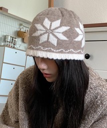 c.u.l | ノルディック柄 ニットキャップ 帽子 cula1245 2480(ニットキャップ/ビーニー)