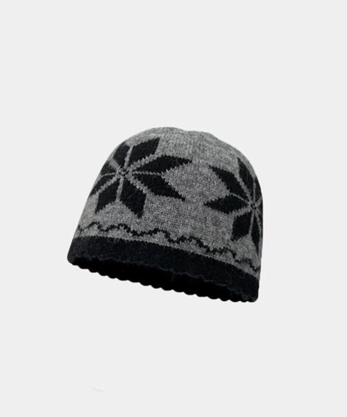 c.u.l（シーユーエル）の「ノルディック柄 ニットキャップ 帽子 cula1245（ニットキャップ/ビーニー・レディース・ブラック/グレー/ベージュ/レッド・FREE）」の14枚目の写真