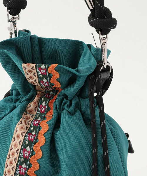 FRAPBOIS（フラボア）の「チロリアンBAG（ショルダーバッグ・レディース・エメラルド/ブラック・FREE）」の6枚目の写真