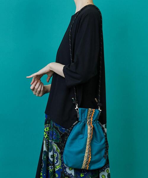 FRAPBOIS（フラボア）の「チロリアンBAG（ショルダーバッグ・レディース・エメラルド/ブラック・FREE）」の9枚目の写真