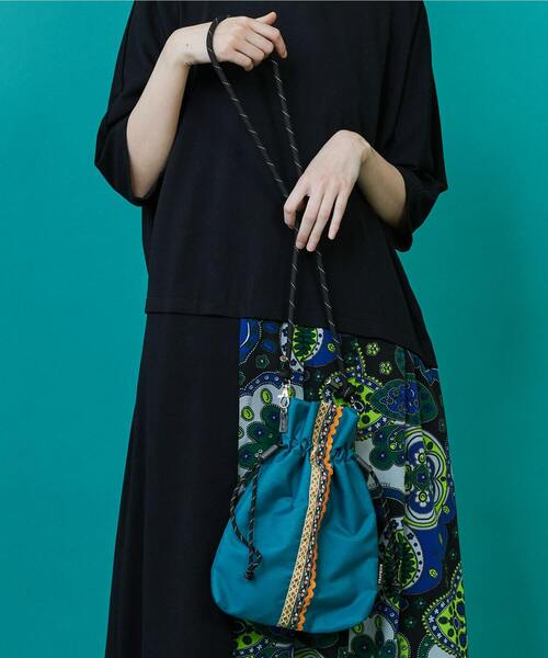 FRAPBOIS（フラボア）の「チロリアンBAG（ショルダーバッグ・レディース・エメラルド/ブラック・FREE）」の10枚目の写真