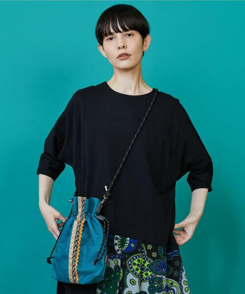 FRAPBOIS（フラボア）の「チロリアンBAG（ショルダーバッグ・レディース・エメラルド/ブラック・FREE）」の12枚目の写真