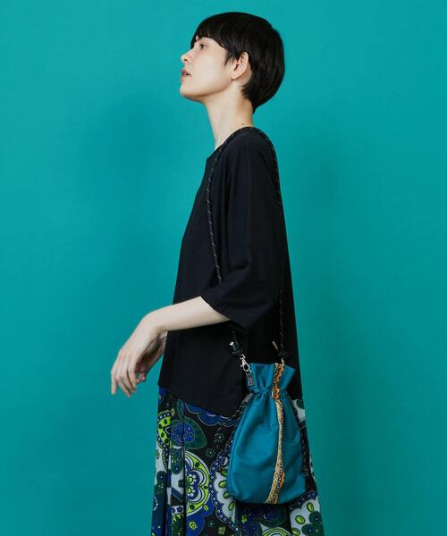 FRAPBOIS（フラボア）の「チロリアンBAG（ショルダーバッグ・レディース・エメラルド/ブラック・FREE）」の14枚目の写真