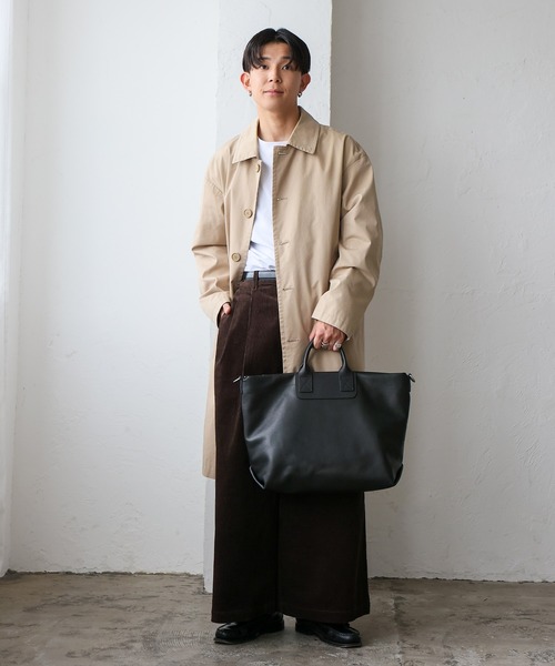 VitaFelice（ヴィータフェリーチェ）の「本革2WAYトートバッグ（仕切りポケット付き）（トートバッグ・メンズ・ブラック・FREE）」の11枚目の写真