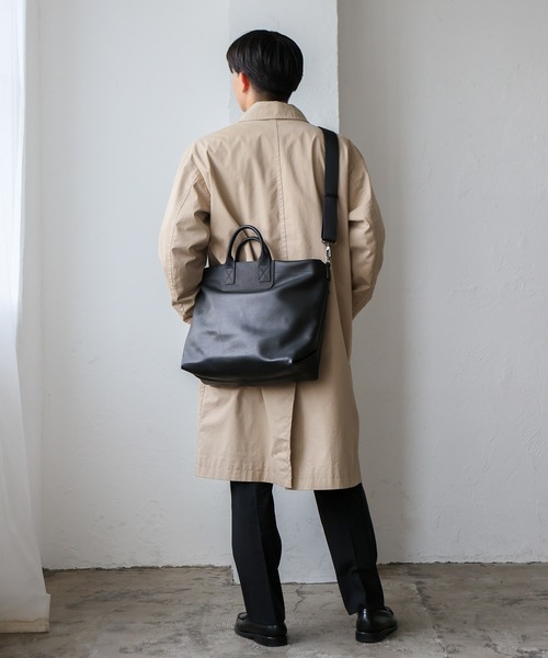 VitaFelice（ヴィータフェリーチェ）の「本革2WAYトートバッグ（仕切りポケット付き）（トートバッグ・メンズ・ブラック・FREE）」の15枚目の写真