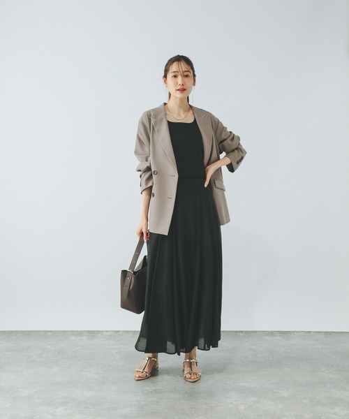 新品未使用＊ウツクシルエットWクロスジャケット　Sブラック GLOBAL WORK｜ウツクシルエットWクロスジャケット/603985 | Rakuten