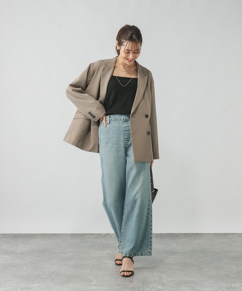 セール】ウツクシルエットWクロスジャケット/572240（テーラード