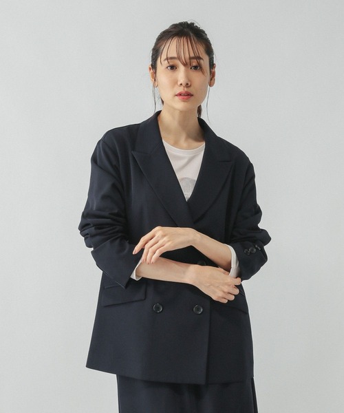 セール】ウツクシルエットWクロスジャケット/572240（テーラード
