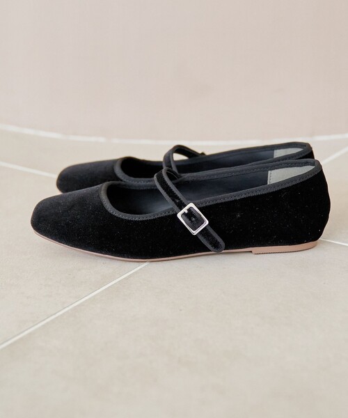 coen（コーエン）の「ベロアメリージェーンフラットシューズ（バレエシューズ・レディース・ブラック/ブラウン系・24.5cm/23.5cm）」の8枚目の写真