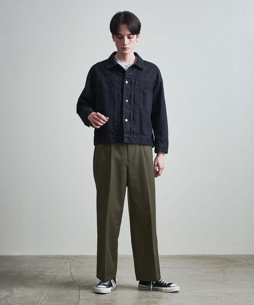 マルチサイズ】チノ ワイドストレート スラックス（チノパンツ