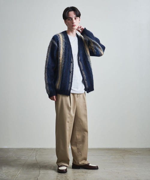 セール】【マルチサイズ】チノ ワイドストレート スラックス