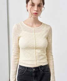 GENERAL IDEA/ジェネラルアイディア lace pintuck long sleeve t-shirts カットソー