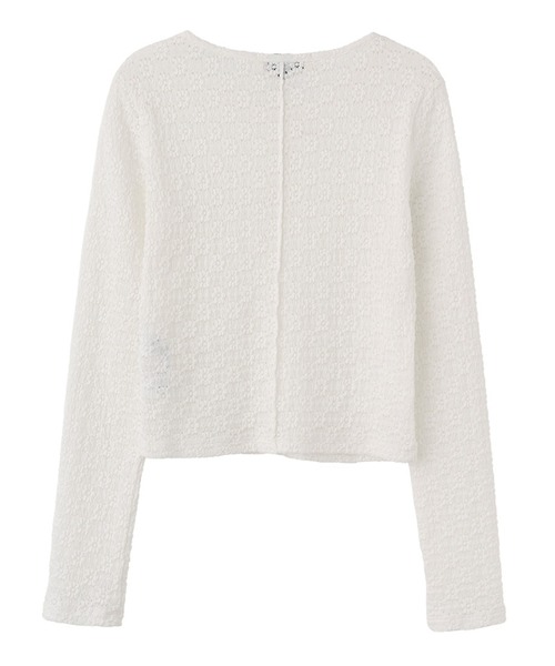 GENERAL IDEA（ジェネラルアイデア）の「GENERAL IDEA/ジェネラルアイディア lace pintuck long sleeve t-shirts カットソー（Tシャツ/カットソー・レディース・ブラック/クリーム/ホワイト・S/M/L）」の5枚目の写真