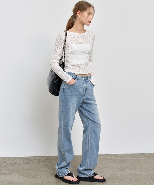 GENERAL IDEA（ジェネラルアイデア）の「GENERAL IDEA/ジェネラルアイディア lace pintuck long sleeve t-shirts カットソー（Tシャツ/カットソー・レディース・ブラック/クリーム/ホワイト・S/M/L）」の17枚目の写真