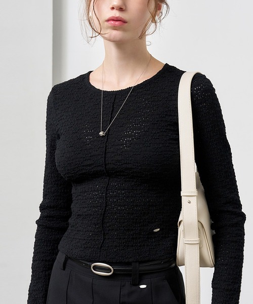 GENERAL IDEA（ジェネラルアイデア）の「GENERAL IDEA/ジェネラルアイディア lace pintuck long sleeve t-shirts カットソー（Tシャツ/カットソー・レディース・ブラック/クリーム/ホワイト・S/M/L）」の20枚目の写真
