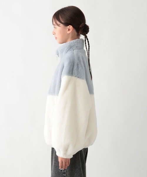 GLOBAL WORK(グローバルワーク)の「洗える防風ふわもこブルゾン/577750(ブルゾン・キッズ・ホワイト×ブルー/グレー×ホワイト・160cm/150cm/140cm/130cm)」の11枚目の写真