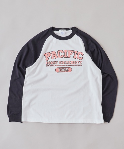 ROOPTOKYO(ループトウキョウ)の「Raglan long sleeve T-shirt / ラグランロングスリーブTシャツ 2026年 夏 夏服(Tシャツ/カットソー・レディース・ブラック/ネイビー/レッド・FREE)」の1枚目の写真