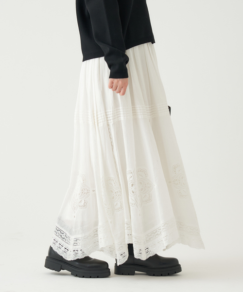 IENA（イエナ）の「《WEB限定/追加2》コットンレーススカート