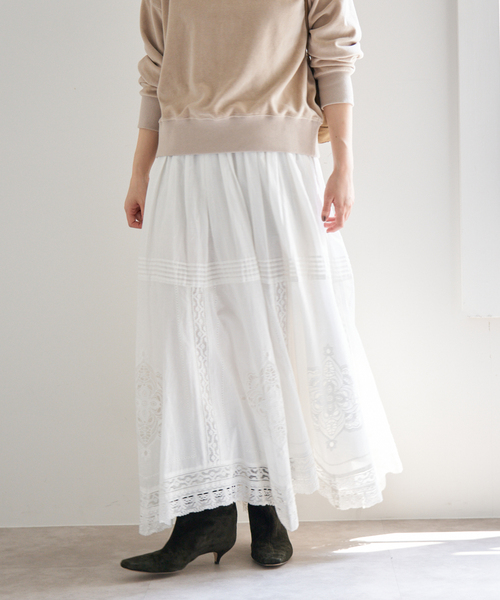 IENA（イエナ）の「《WEB限定/追加2》コットンレーススカート