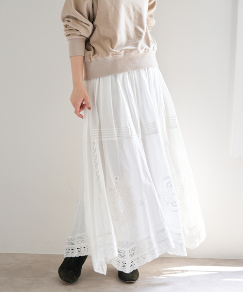 IENA（イエナ）の「《WEB限定/追加2》コットンレーススカート