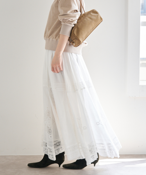 IENA（イエナ）の「《WEB限定/追加2》コットンレーススカート