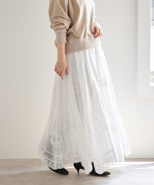 IENA（イエナ）の「《WEB限定/追加2》コットンレーススカート