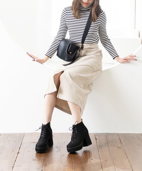 attagirl(アタガール)の「厚底レースアップブーツ(ブーツ・レディース・ベージュ系その他/ブラック/ブラック系その他・S/M/L/LL/3L)」の20枚目の写真