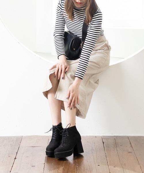 attagirl(アタガール)の「厚底レースアップブーツ(ブーツ・レディース・ベージュ系その他/ブラック/ブラック系その他・S/M/L/LL/3L)」の21枚目の写真