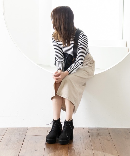 attagirl(アタガール)の「厚底レースアップブーツ(ブーツ・レディース・ベージュ系その他/ブラック/ブラック系その他・S/M/L/LL/3L)」の22枚目の写真