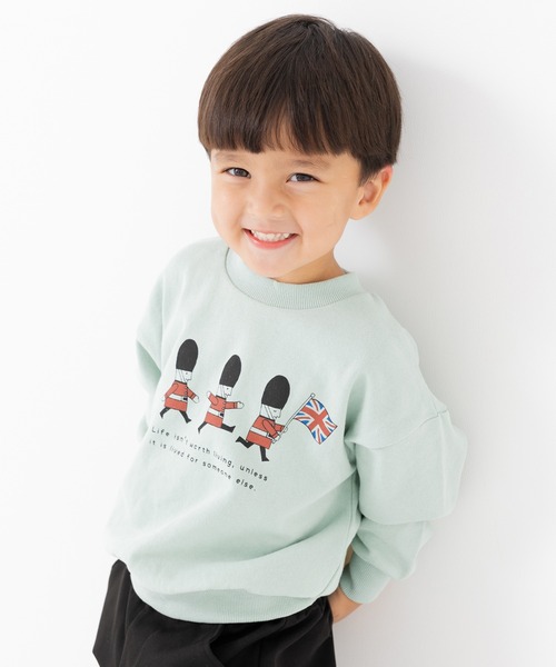 chil2（チルツー）の「綿100% プリント裏毛トレーナー（スウェット・キッズ・A/B/C/D/E/F/G/H/I/J/K/L/M/N/O/P・80ｃｍ/90cm/110cm/100cm/120cm/130cm/140cm）」の4枚目の写真