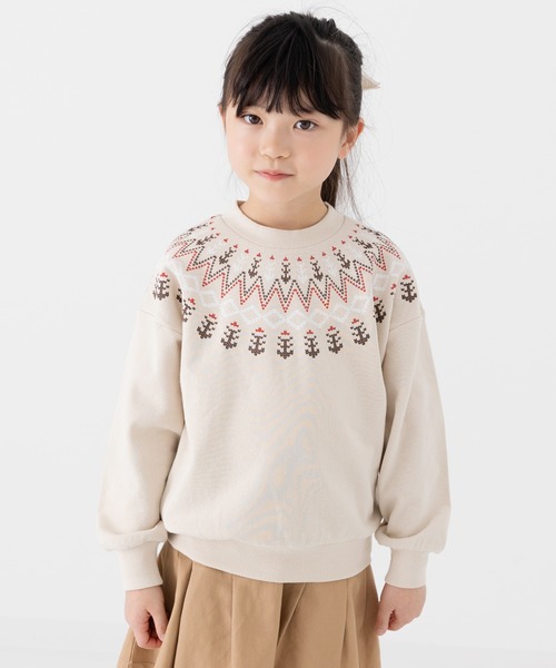 chil2（チルツー）の「綿100% プリント裏毛トレーナー（スウェット・キッズ・A/B/C/D/E/F/G/H/I/J/K/L/M/N/O/P・80ｃｍ/90cm/110cm/100cm/120cm/130cm/140cm）」の5枚目の写真