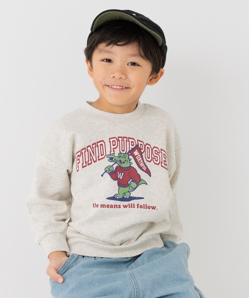 chil2（チルツー）の「綿100% プリント裏毛トレーナー（スウェット・キッズ・A/B/C/D/E/F/G/H/I/J/K/L/M/N/O/P・80ｃｍ/90cm/110cm/100cm/120cm/130cm/140cm）」の9枚目の写真