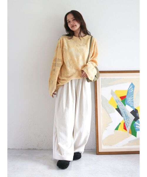 Ungrid（アングリッド）の「バックデザインシアーニット（ニット/セーター・レディース・アイボリー/ブラック/イエロー・FREE）」の10枚目の写真